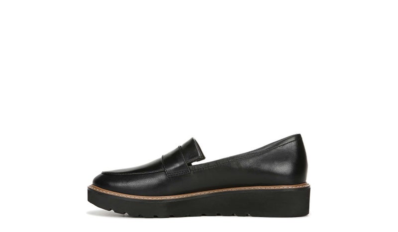 Naturalizer Womens Adaline Slip On Lightweight Platform Loafer ,Black Leather,5.5M - Image 4
