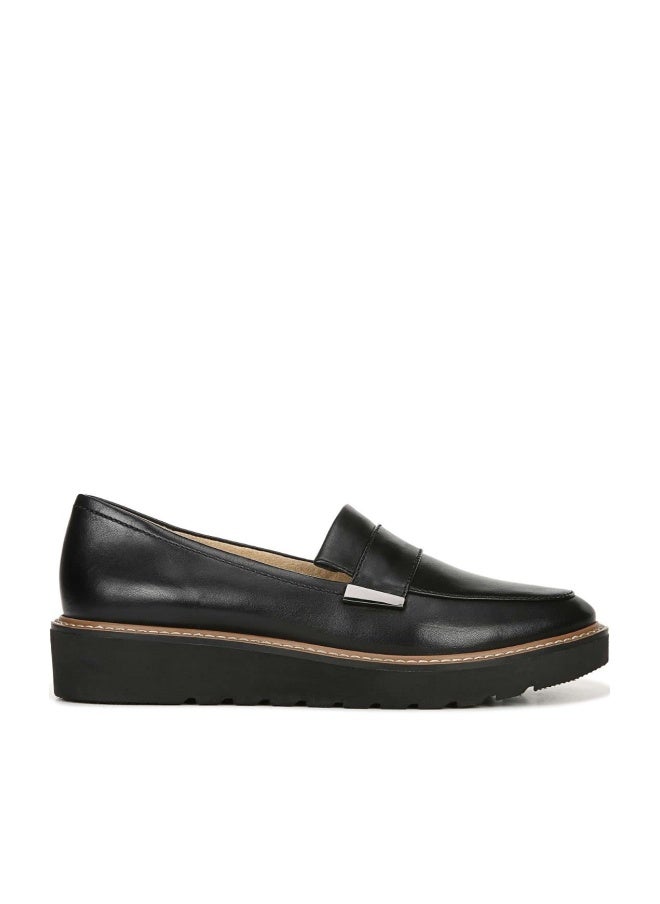 Naturalizer Womens Adaline Slip On Lightweight Platform Loafer ,Black Leather,5.5M - Image 1