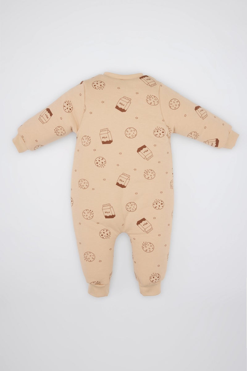 DeFacto Baby Boy Newborn 2,5 Tog Zippered Patterned Cotton Sleeping Jumpsuit  - Image 3