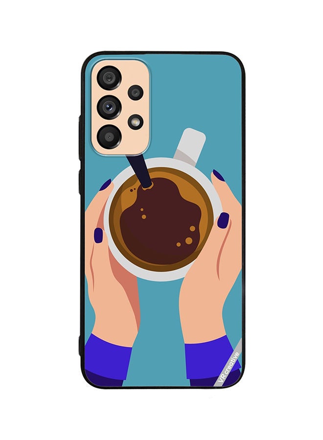 VR CREATIVE Protective Case Cover For Samsung Galaxy A72 Female Hands Holding Cup Of Coffee Design Multicolour - Image 1
