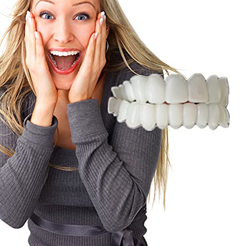 SowSmile Silicone Gel Snap on Perfect Smile Upper Lower Teeth Tooth Braces White Products with Storage Box with Mirror Black Box - Image 3
