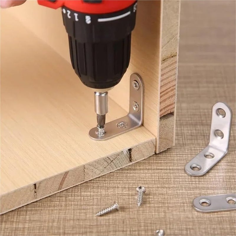 Stainless Steel 90 Degree Corner Brackets 50pcs With Screws 50Set 2x2cm - Image 3