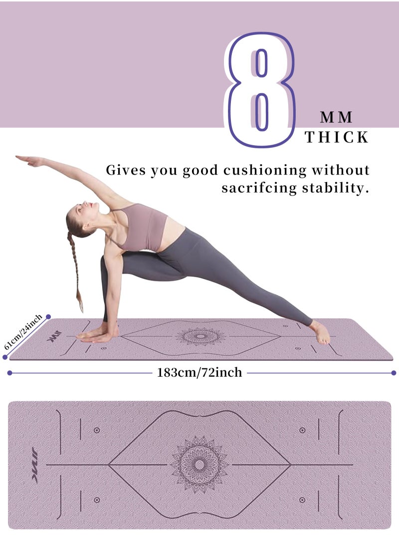 URbazaar - Yoga Mat for Women and Men, Extra Long and Wide Exercise Mat(72"x24"), Large Non Slip Workout Mat for Yoga, Pilates, Fitness, Barefoot Workouts, Home Gym Studio - Image 1