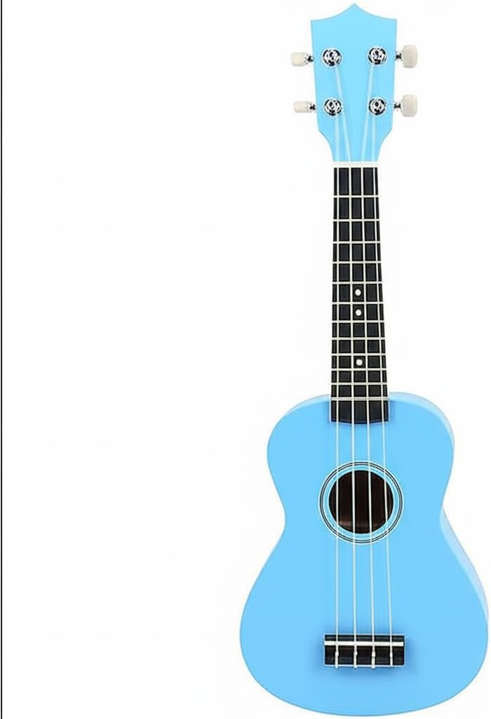 MegArya 21" Soprano Ukulele Starter Kit - Premium Mahogany Hawaiian Uke for Beginners, Kids & Adults - Blue - Image 3