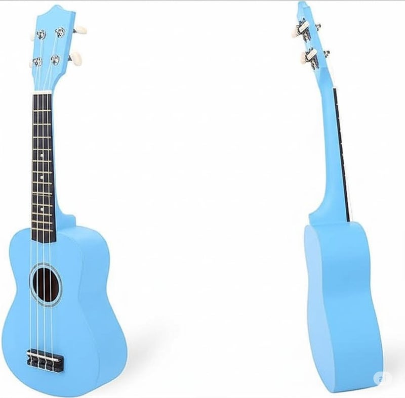 MegArya 21" Soprano Ukulele Starter Kit - Premium Mahogany Hawaiian Uke for Beginners, Kids & Adults - Blue - Image 2