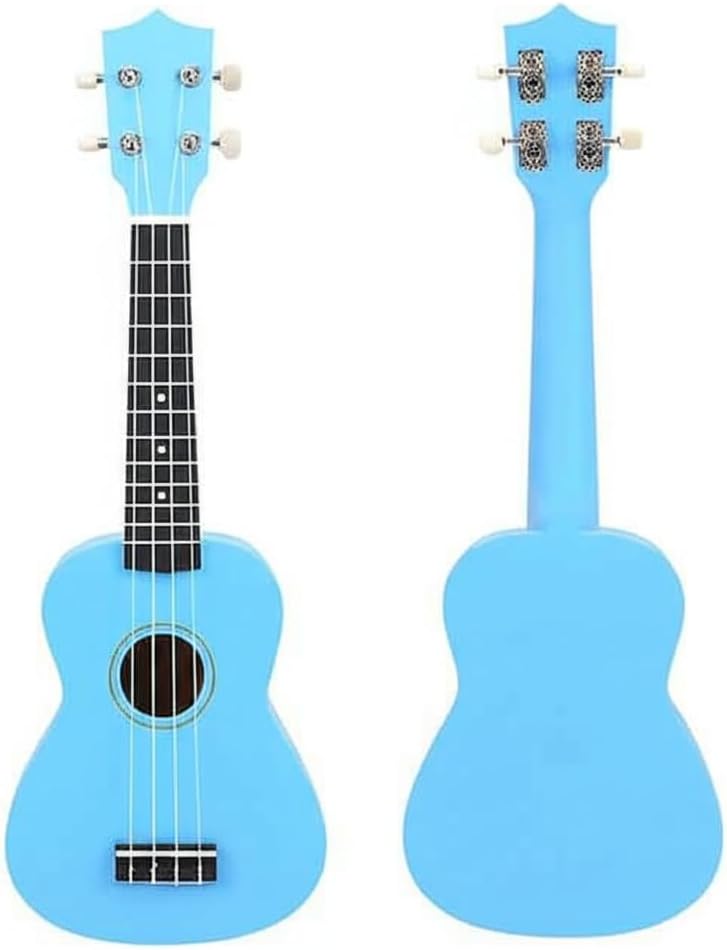 MegArya 21" Soprano Ukulele Starter Kit - Premium Mahogany Hawaiian Uke for Beginners, Kids & Adults - Blue - Image 1