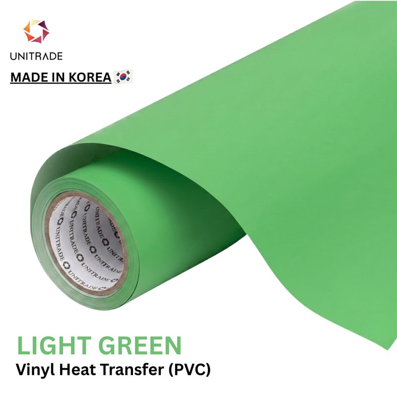 يونيترايد UNITRADE® رول فينيل نقل حراري Easy Cut (PVC) باللون الأخضر الفاتح / متوافق مع Cricut وSilhouette وآلات القص الاحترافية / معتمد CPSIA / صنع في كوريا - Image 1