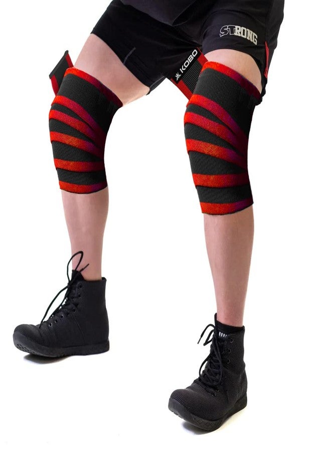 Kobo Competetion Power Lifting Knee Wraps with Wrist Support - Image 3