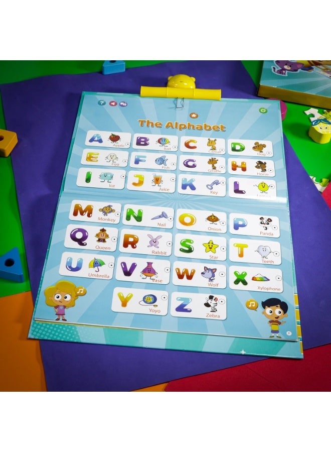 سندس كتاب مرح التعليمي التفاعلي للأطفال، التعلم باللمس والصوت للحروف والأرقام والأشكال - Image 4