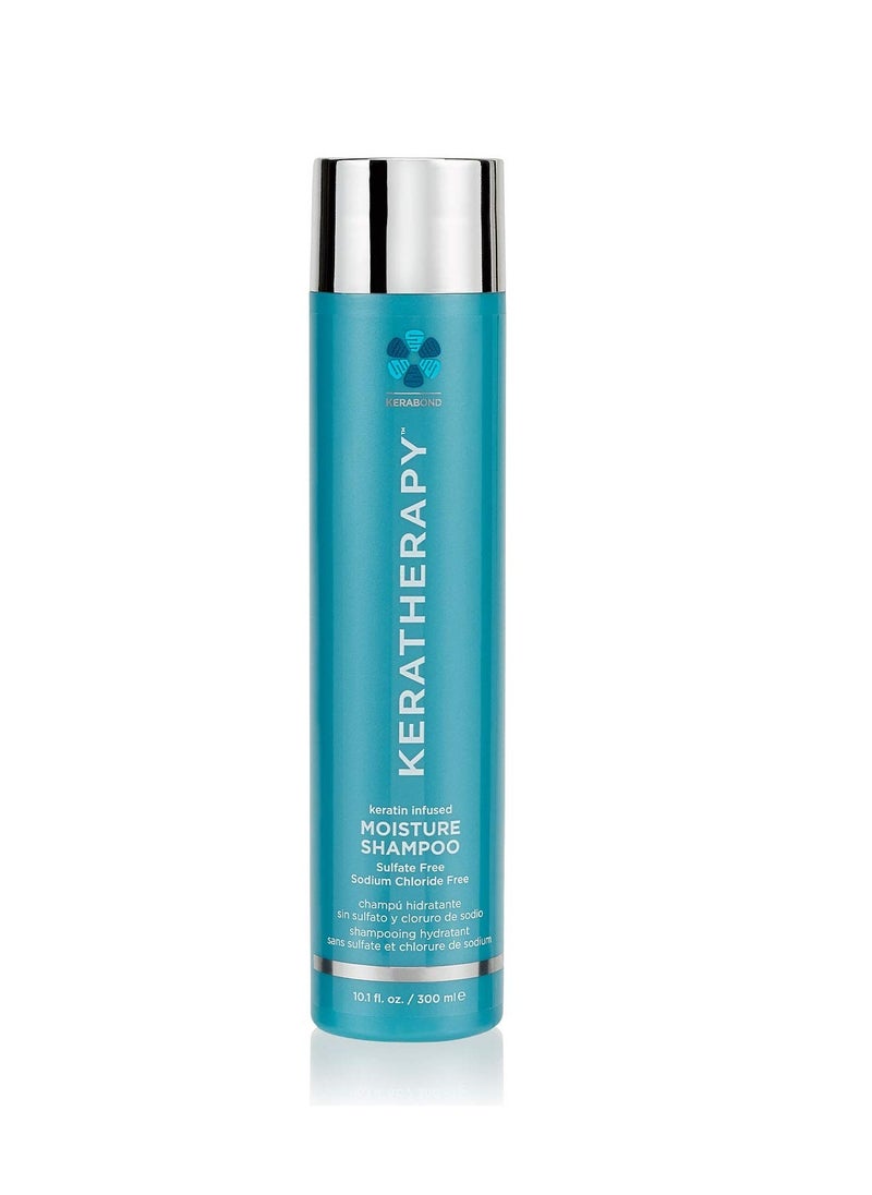 KERATHERAPY Keratherapy Keratin Infused Moisture Shampoo, 10.1 fl. oz., 300 ml - Anti Frizz Moisture Shampoo for Oily Scalp and Dry Ends - Kerabond Technology, Aloe Vera, & Willow Bark  - Image 1