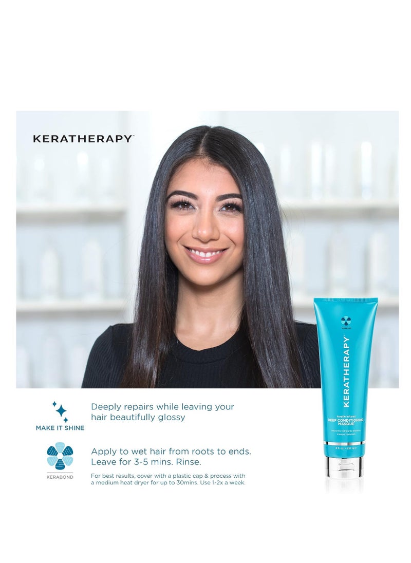 KERATHERAPY Keratherapy Keratin Infused Moisture Shampoo, 10.1 fl. oz., 300 ml - Anti Frizz Moisture Shampoo for Oily Scalp and Dry Ends - Kerabond Technology, Aloe Vera, & Willow Bark  - Image 2