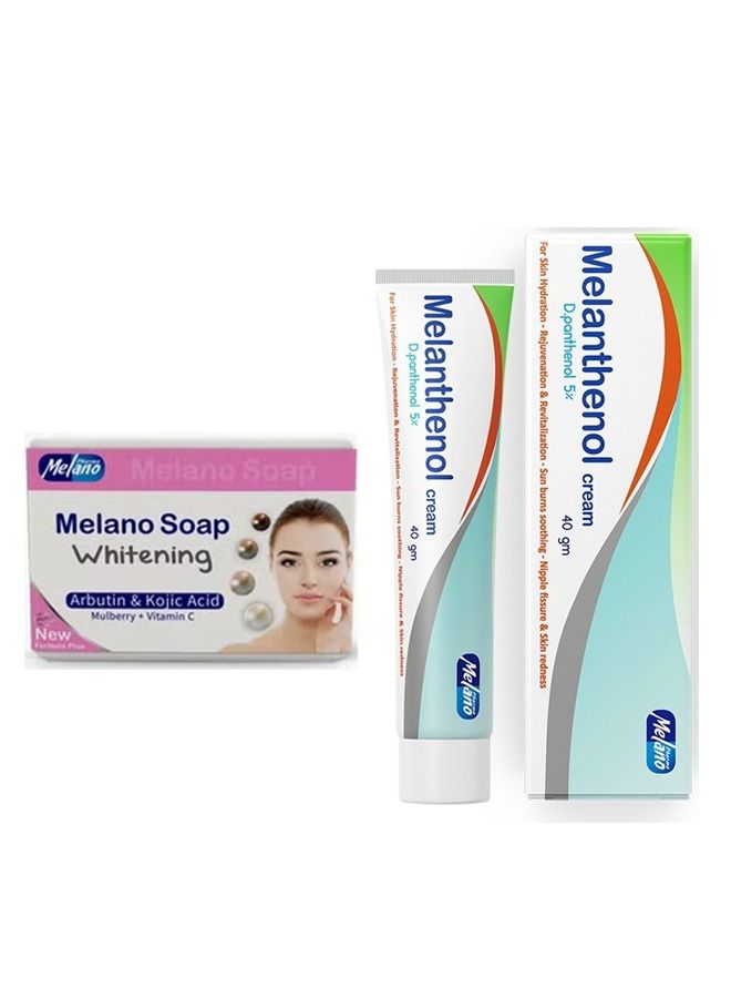 Melano Pharma Melanthenol Cream 40g With Milano Soap Whitening Skin 100g - Image 1