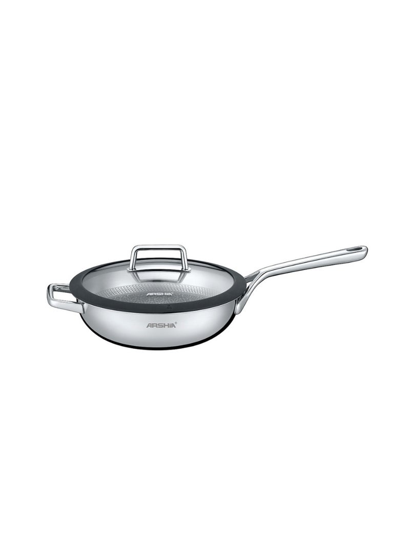 Arshia Steel wok frying pan, 30 cm, German Tefal Arshia heart, 3168 