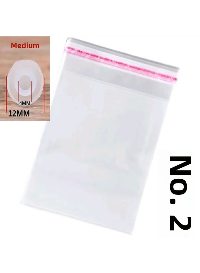 Wired In-ear Headphones For Apple OPPO Huawei Vivo Red Rice Millet Type-c Round Head Hole Noise Reduction-Color:Medium Transparent Soft Silicone Cap  - Image 1