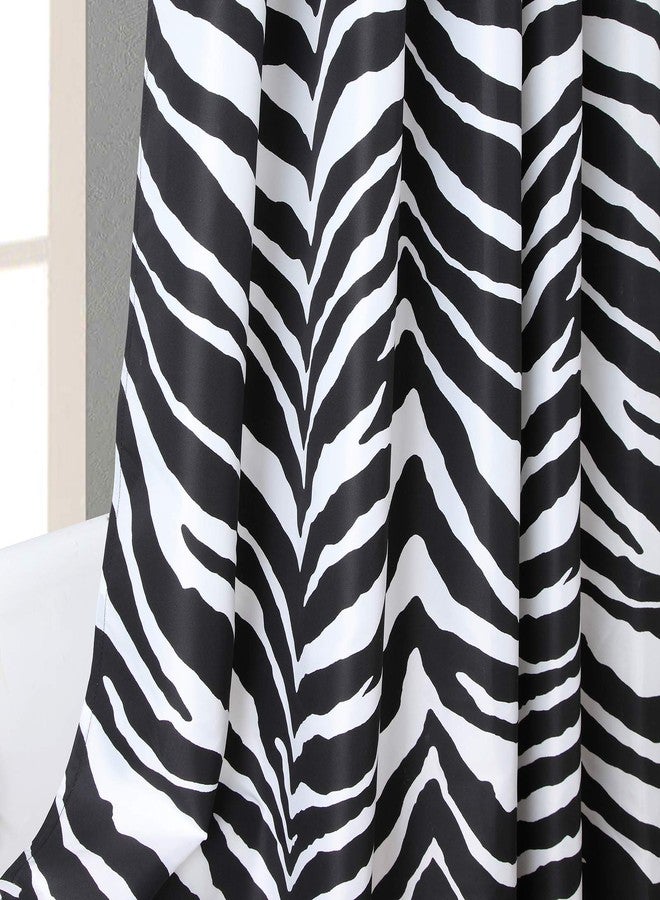 BESTRIPES Fabric Shower Curtain, Black and White Shower Curtain, Abstract Zebra Striped Shower Curtains for Bathroom, Modern Decorative Bathroom Curtains - 72" W x 72" H - Image 4
