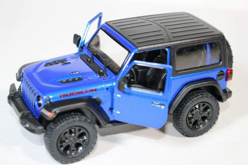 Kinsmart كي إن إس مارت 2018 جيب رانجلر رودكون هارد توب أزرق 5" 1:34 مقياس نموذج معدني مصبوب مع حركة سحب للخلف - Image 5