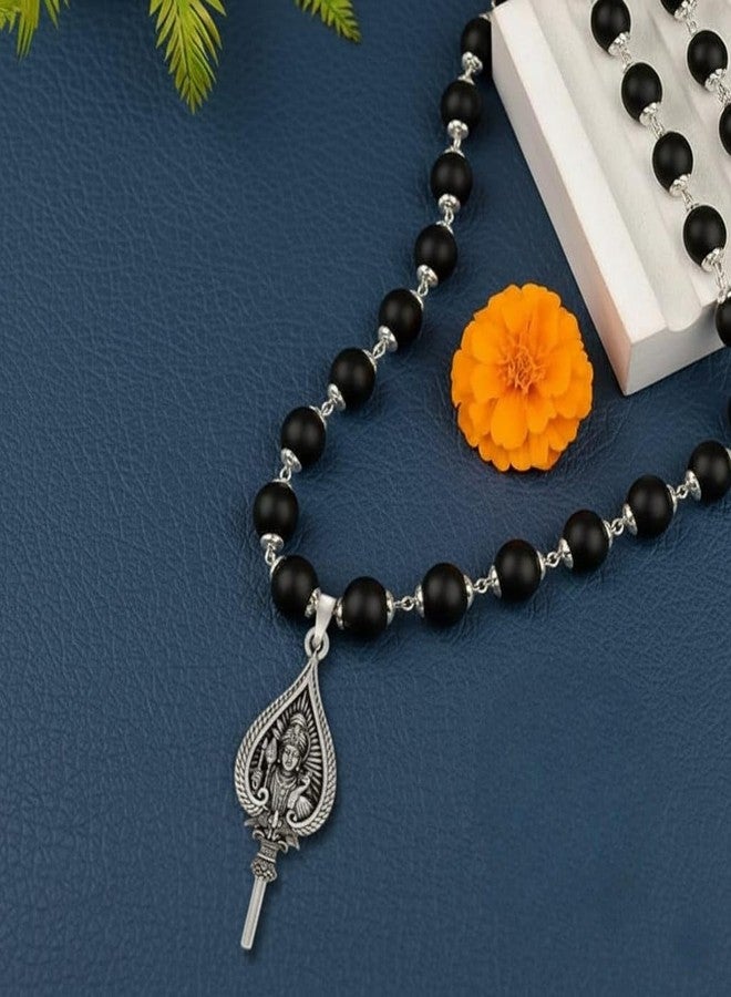 DIVISHA Lord Murugan Shastra Pendant with Silver Cap Karungali Mala | 54 Ebony Beads |Certified Spiritual Jewellery, Pooja, Meditation, Healing Energy | For Men & Women (Lord Murugan Shastra Pendant) - Image 4