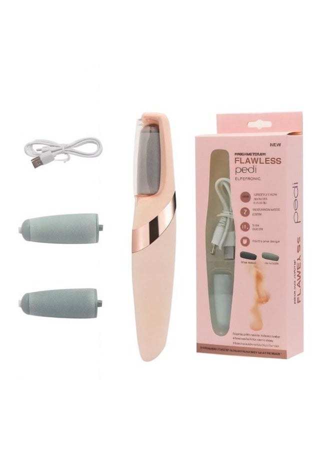 اداة باديكير لازالة مسامير القدم، مجموعة باديكير كهربائية، للعناية بالقدم، تزيل الجلد الميت الخشن على القدمين، مما يجعل قدميك ناعمة (بينك)