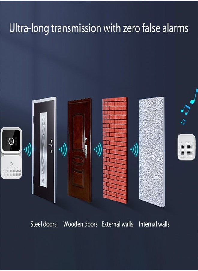 fashionhome - Wireless Video Intercom Doorbell Camera Wireless Video Door Phone Doorbell HD Camera IR Alarm Security Door Bell Wi-Fi Intercom for Home Apartment - Image 1