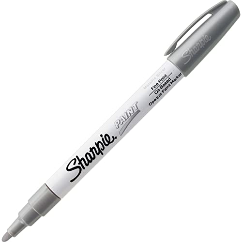 Sharpie Br&s Paint Marker, Oil Base, Permanent, Fine Point, Silver (35545) - Image 5