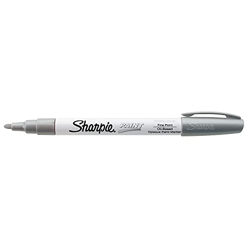 Sharpie Br&s Paint Marker, Oil Base, Permanent, Fine Point, Silver (35545) - Image 2