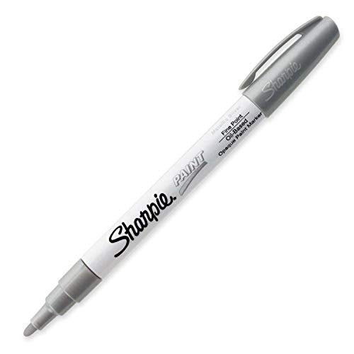 Sharpie Br&s Paint Marker, Oil Base, Permanent, Fine Point, Silver (35545) - Image 4