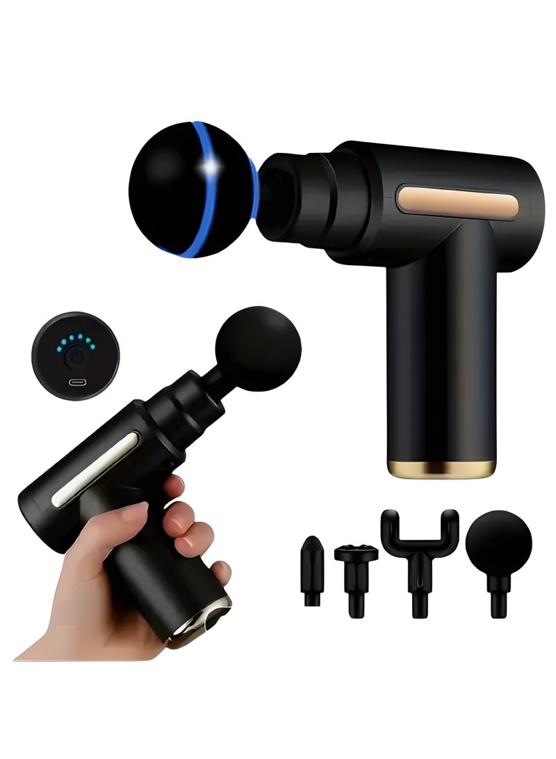 Mini Massage Gun | Deep Tissue Percussion Muscle Massager | 6-Speed Portable Electric Handheld Massager for Back, Neck, Shoulder, Leg & Full Body Pain Relief | Quiet Rechargeable Muscle Recovery Device - Image 1