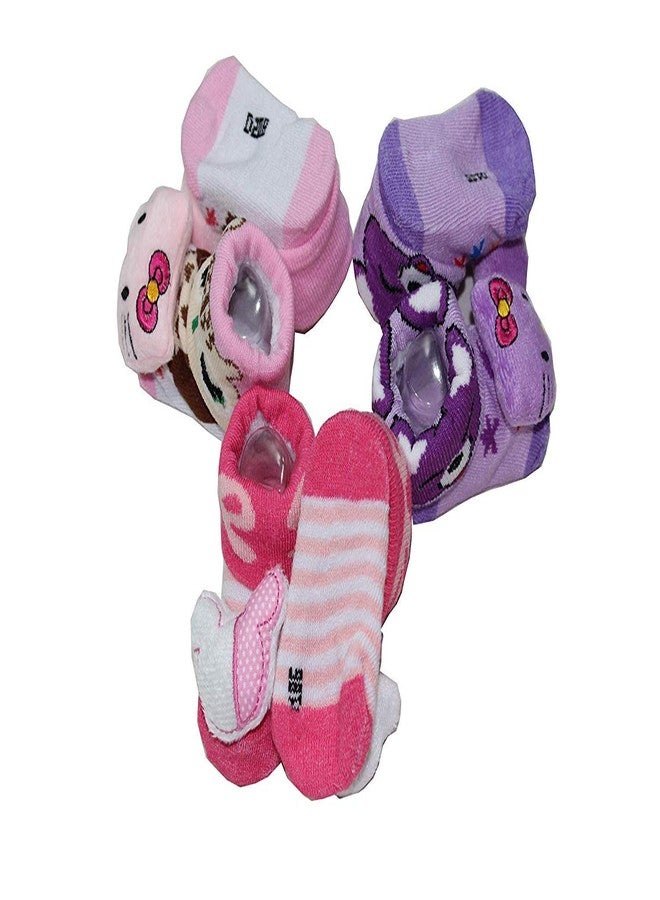 Unique Ideas Cotton New Born Cartoon Soft Modern Socks Cum Shoes - Pack Of 2 Pairs - Unisex (Colour And Design May Vary - 0-6 Months), Multicolor - Image 5