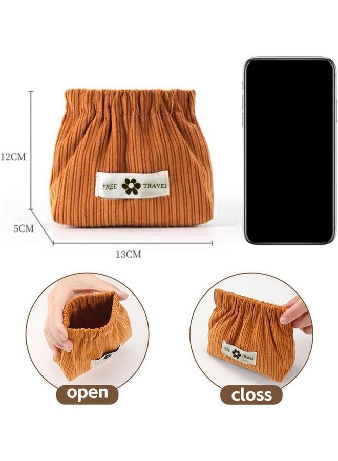 REDUCK Elastic Corduroy Storage Bag - Mini Jewelry Organizer, Small Makeup Pouch, Travel Cosmetic Bag, Tiny Pouch Wallet, Hair Accessories & Lipstick Storage Pouch for Women & Girls (2) - Image 5