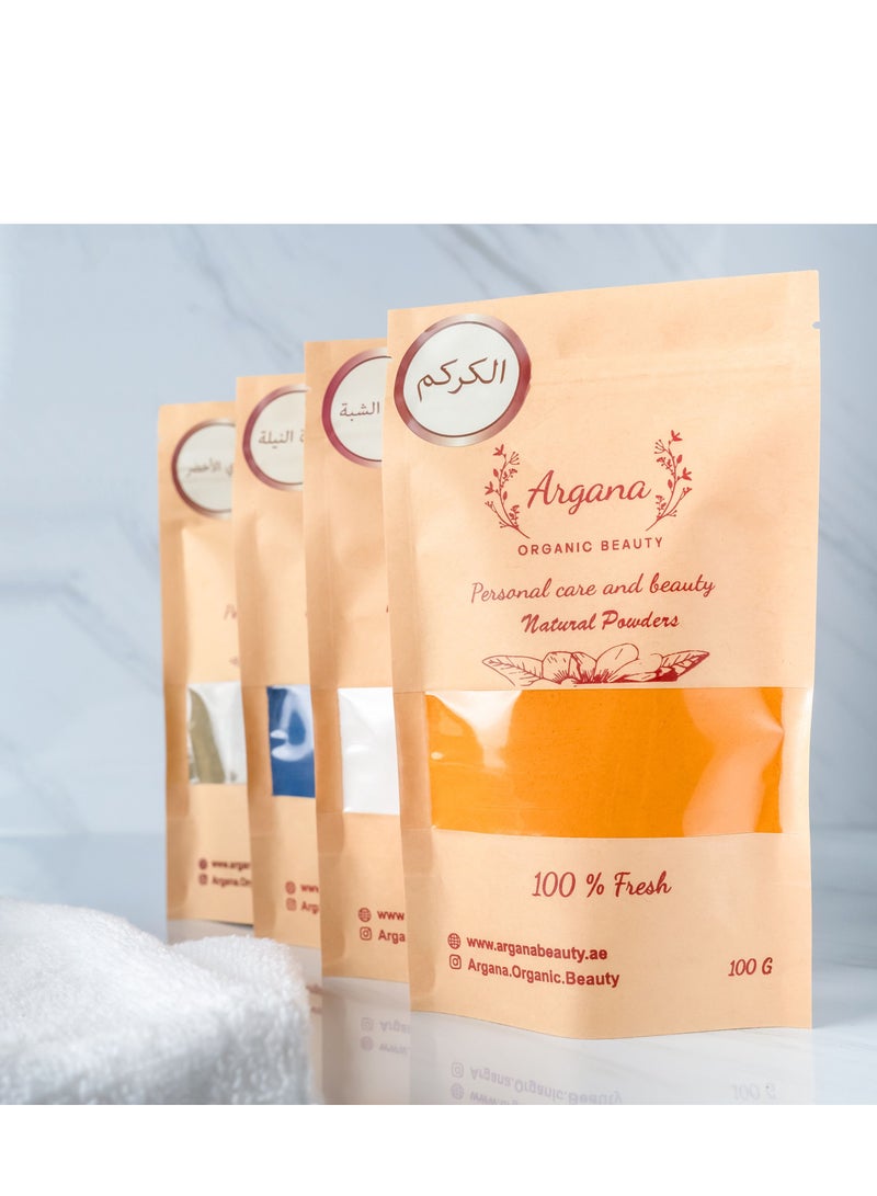 Argana Organic Beauty  Organic Turmeric Powder for skincare Fights off acne and Reduces dark circles - Premium Quality 100G  - Image 3