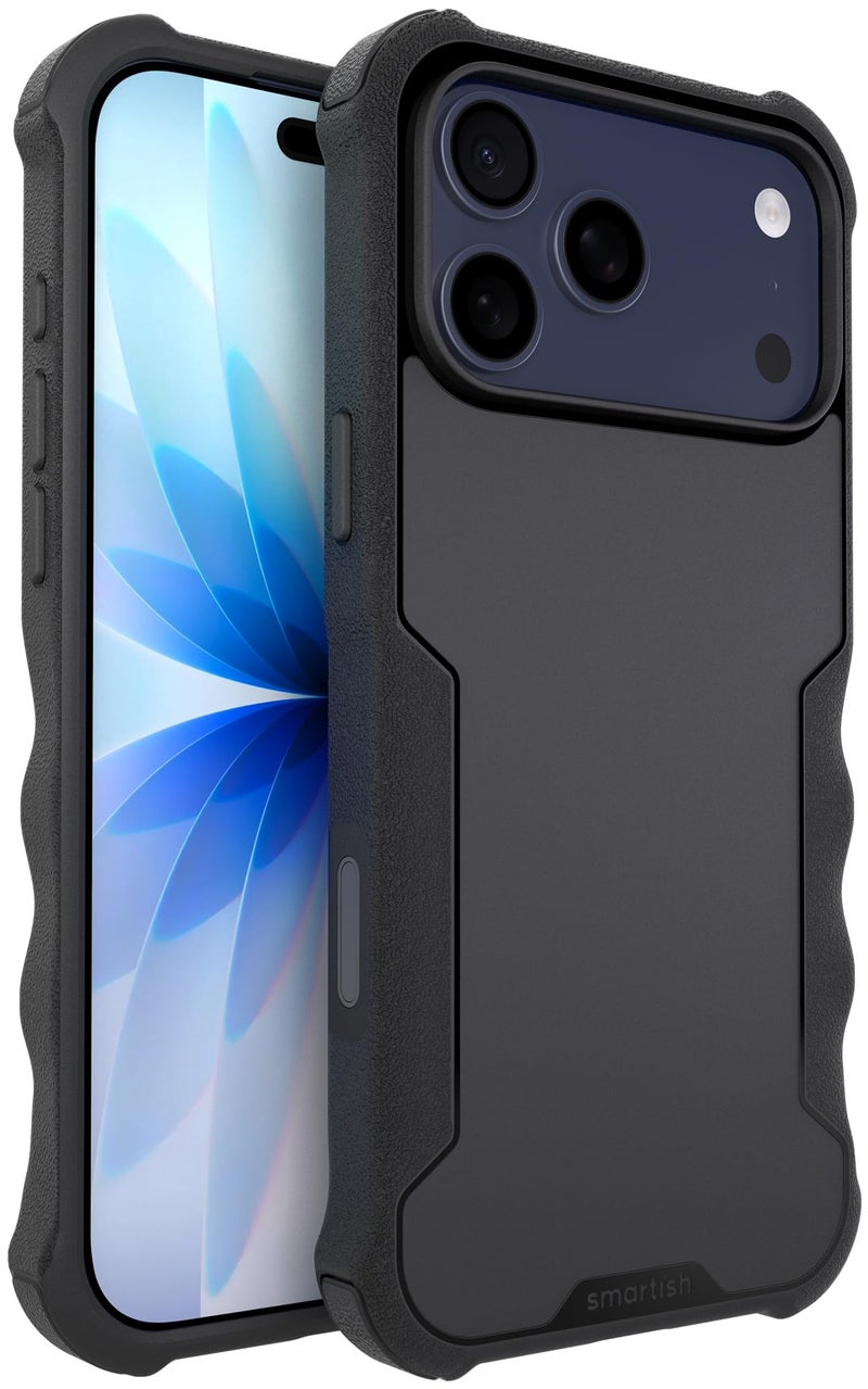 SmartishÂ® iPhone 17 Pro Max MagSafe Case - Gripzilla Protective Magnetic Case for Men [Rugged + Tough] Military Grade Heavy Duty Grip Armor - Drop Tested for iPhone 17 Pro Max - Black Tie Affair - Image 1