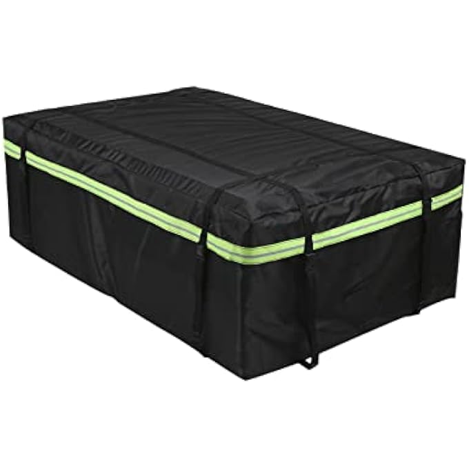 rayihni Cargo Bag Car Roof Cargo Carrier with Night Reflective Strip Universal Luggage Bag Storage Cube Bag for Travel Camping - Image 1