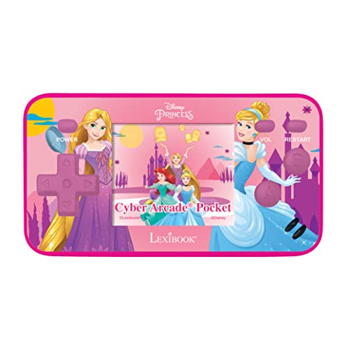 LEXiBOOK JL1895DP Disney Princess Handheld Console with 150 Games Cyber Arcade Pocket Pink - Image 1