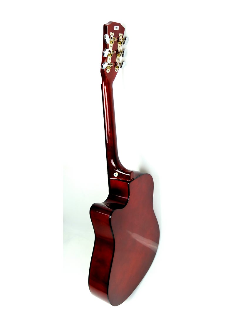 Mike Music Mike Music 38-Inch Acoustic Guitar with Bag, Strings, Capo, Picks & Strap -Sunburst  - Image 4