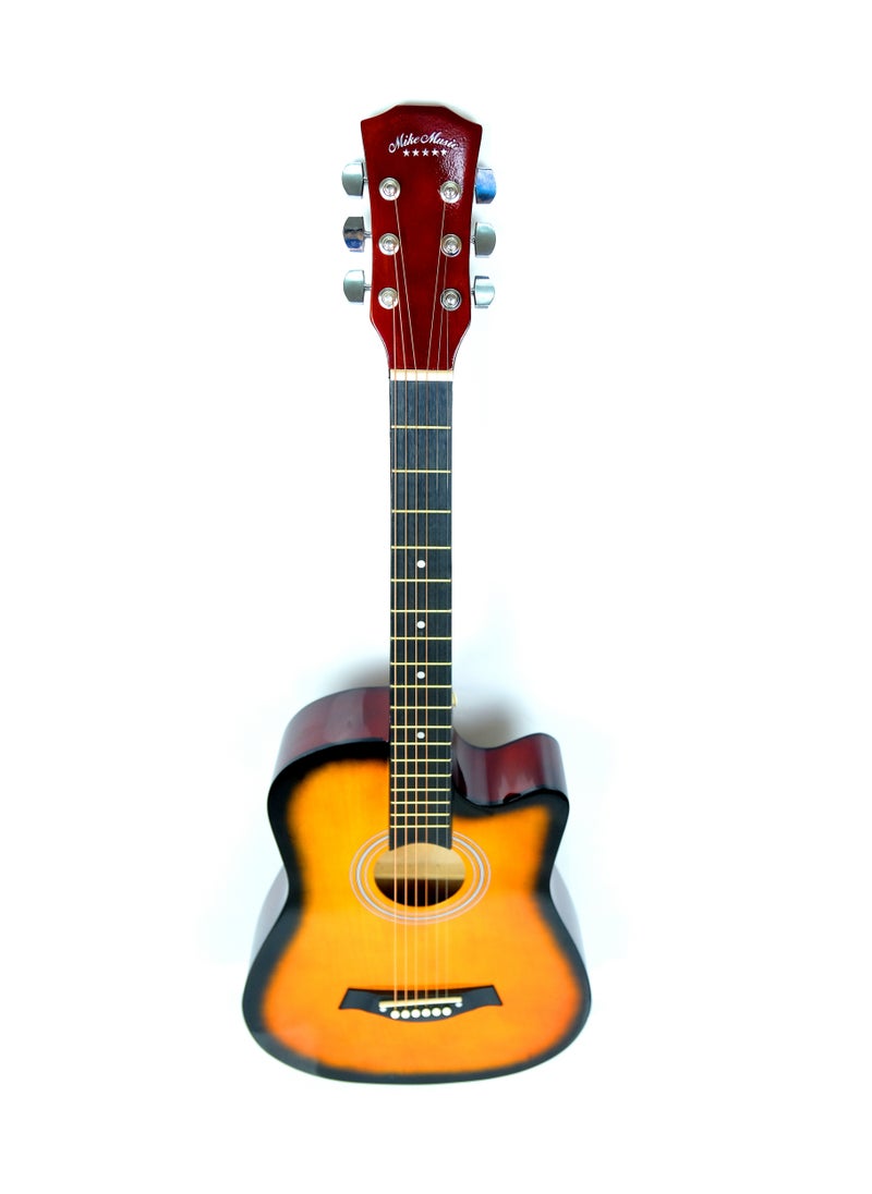 Mike Music Mike Music 38-Inch Acoustic Guitar with Bag, Strings, Capo, Picks & Strap -Sunburst  - Image 3