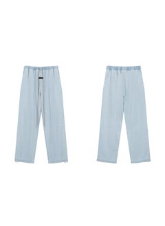 Essentials FOG Cotton Drawstring Joggers for Men Light blue