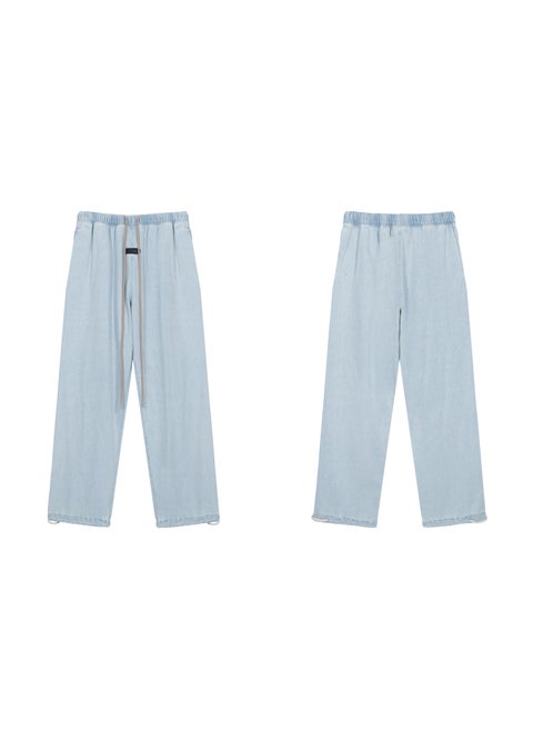 Essentials FOG Cotton Drawstring Joggers for Men Light blue