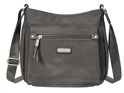 Baggallini Womens Uptown Bagg With Rfid Phone Wristlet Handbags, Gray, One Size US - Image 1