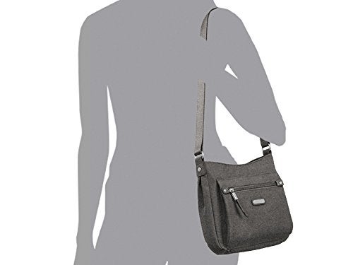 Baggallini Womens Uptown Bagg With Rfid Phone Wristlet Handbags, Gray, One Size US - Image 2