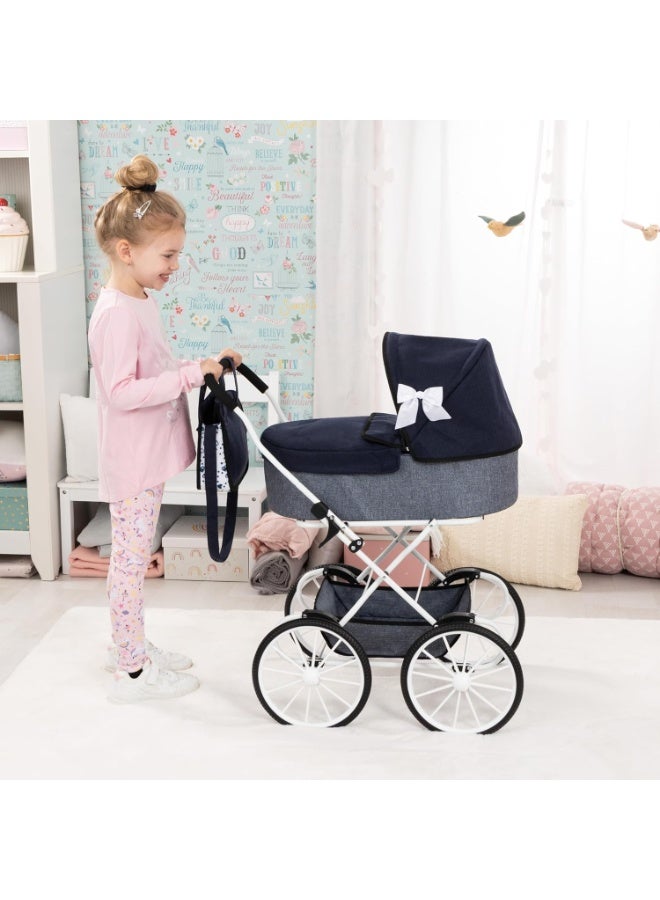 Bayer Design BAYER BABY DOLLS PRAM SET Nostalgic Classic Doll's Pram with Basket, Bag, Cover - Image 1