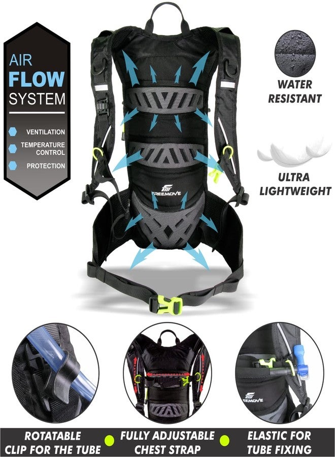 FREEMOVE Sports Backpack Daypack - for Men, Women - Suitable as Hydration Camel Backpack for Hiking, Running or Biking Backpack for MTB Cycling - Water Bladder NOT Included - Image 3
