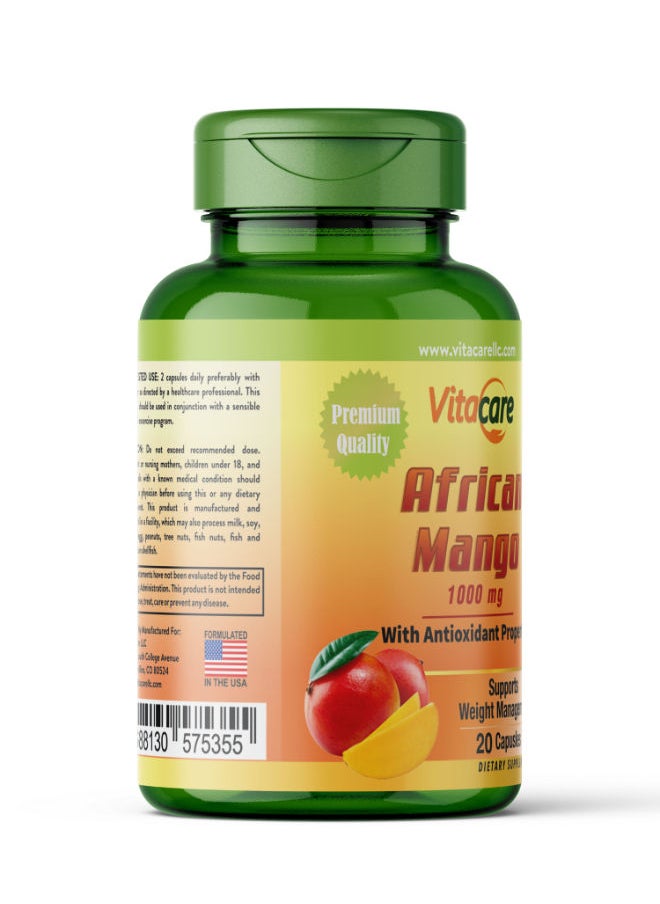 Vitacare - 20 Capsules African Mango 1000 mg - Image 1