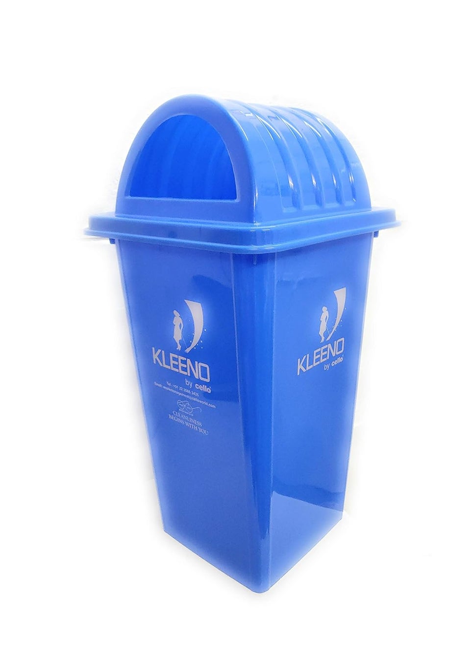 Kleeno Cello Kleeno Dome Lid Plastic Garbage Dustbin Bucket 80 LTR Blue  - Image 2