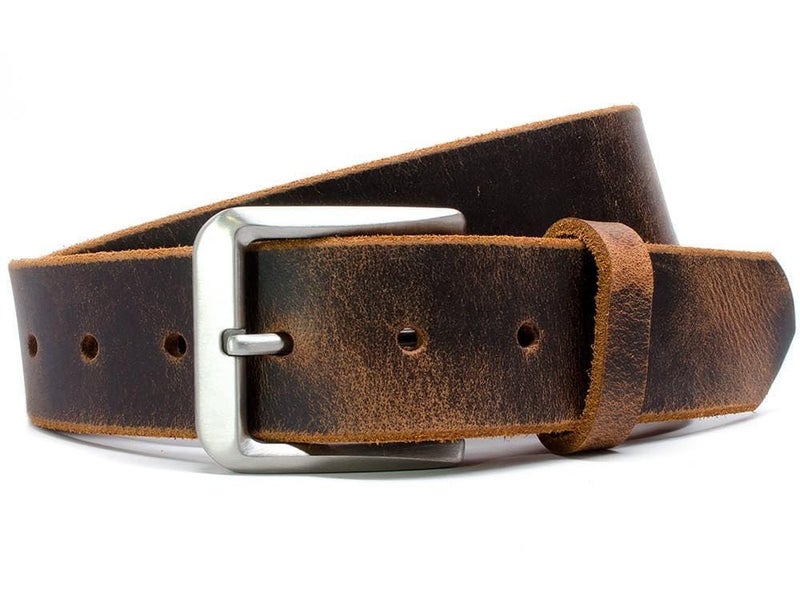 Nickel Smart Mt. Pisgah Titanium Brown Distressed Leather Belt - 38" - Image 5