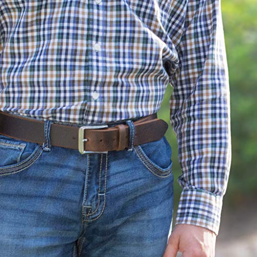 Nickel Smart Mt. Pisgah Titanium Brown Distressed Leather Belt - 38" - Image 3