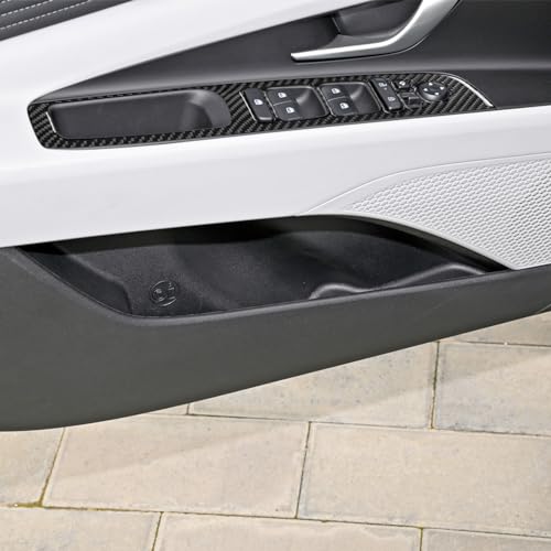 YAMUDA Compatible with 6 PCS Rising Window Panel Soft Carbon Fiber Decorative Accessories for Hyundai Elantra 2021 2022 2023 2024(Black) - Image 4