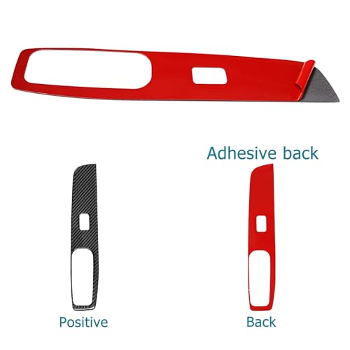 YAMUDA Compatible with 6 PCS Rising Window Panel Soft Carbon Fiber Decorative Accessories for Hyundai Elantra 2021 2022 2023 2024(Black) - Image 2