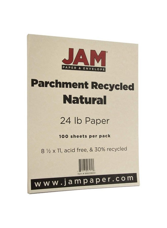 JAM Paper JAM PAPER Parchment 24lb Paper - 90 gsm - 8.5 x 11 - Natural Recycled - 100 Sheets/Pack  - Image 2