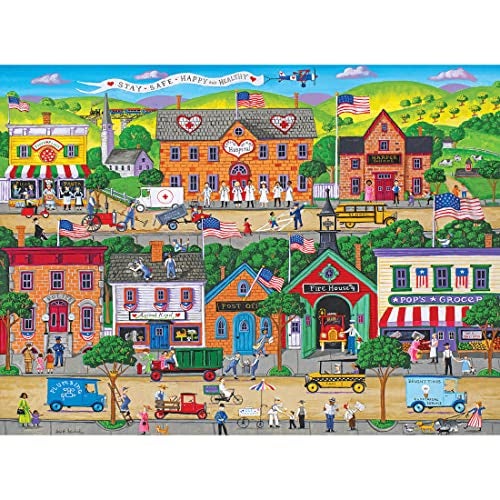 RoseArt - Puzzle Collector - Hometown Heroes - 1000 Piece Jigsaw Puzzle for Adults - Image 1