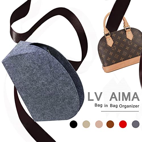 Soyizom Purse Organizer for Alma insert Felt Bag Organizer Purse Organizer Insert For Alma PM BB insert organizerBBGrey - Image 3